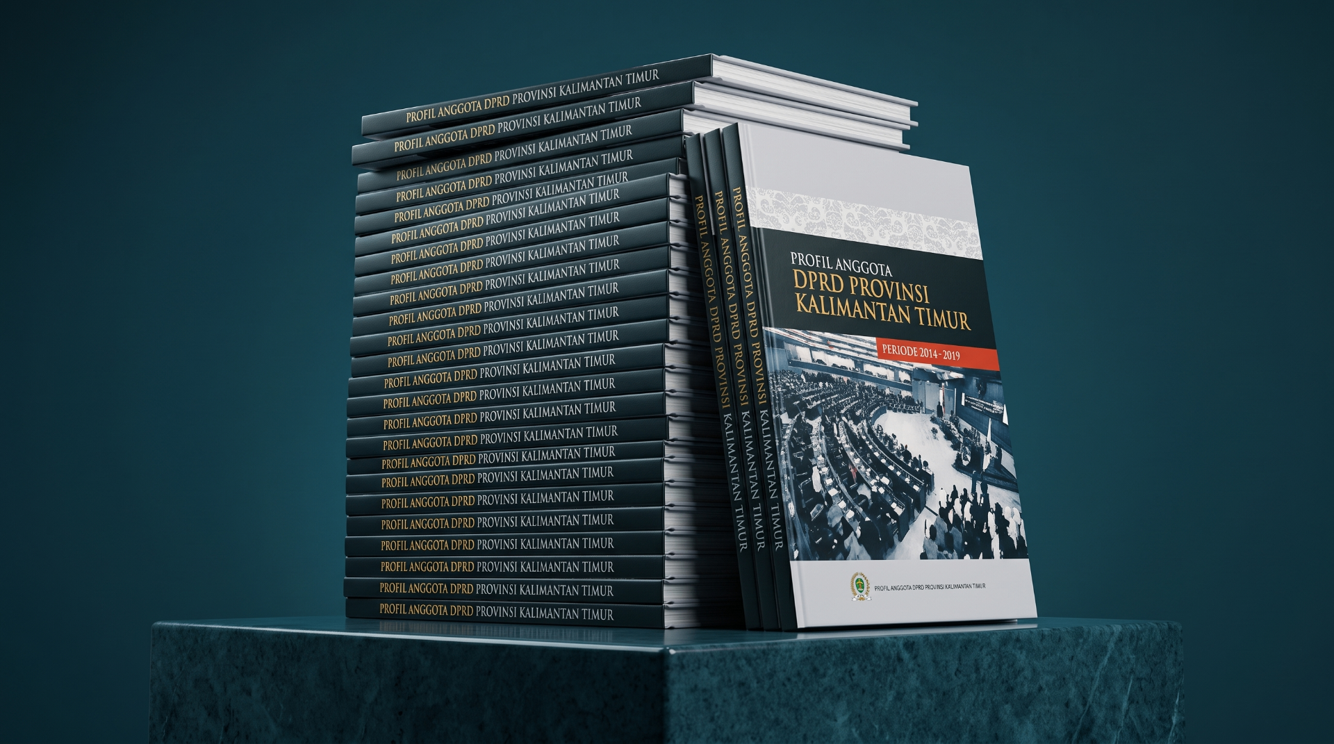 Set buku profil instansi dengan finishing hardcover