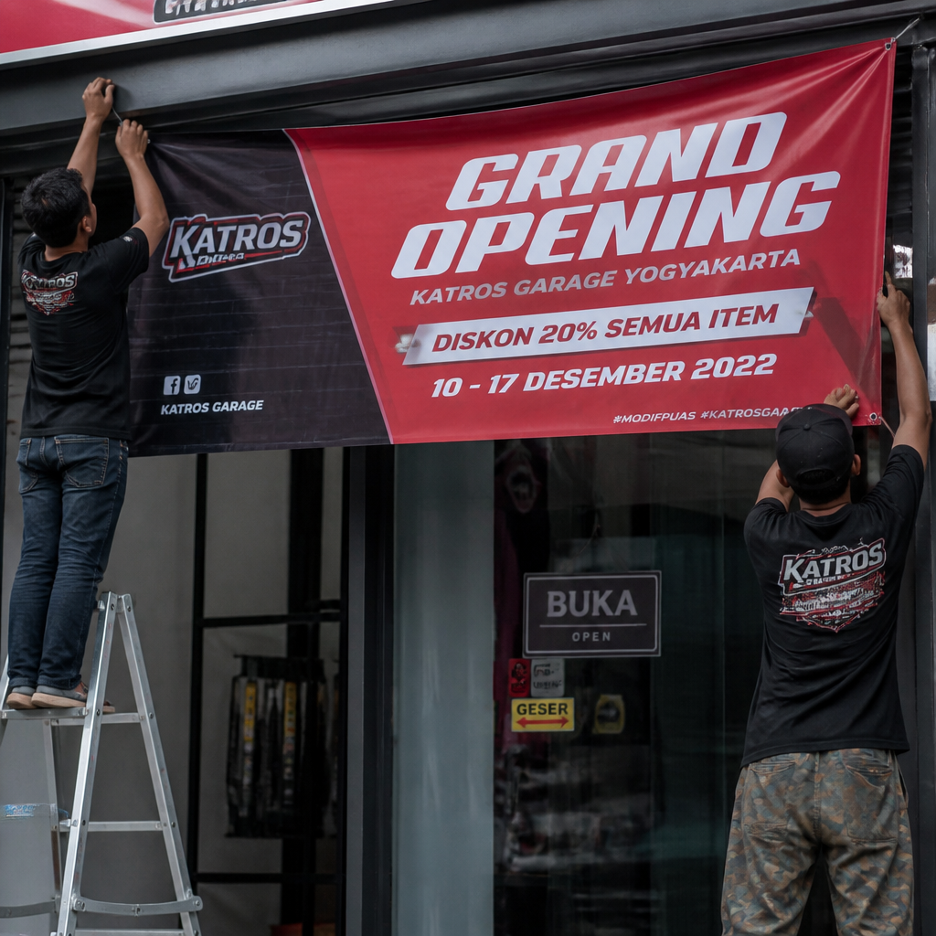 Hasil cetak banner berkualitas premium oleh Jagocetak Surabaya
