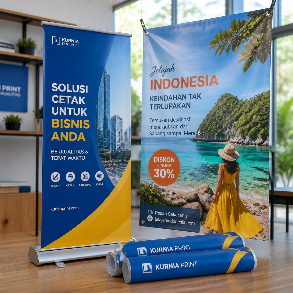 Hasil cetak banner berkualitas premium oleh Jagocetak Surabaya
