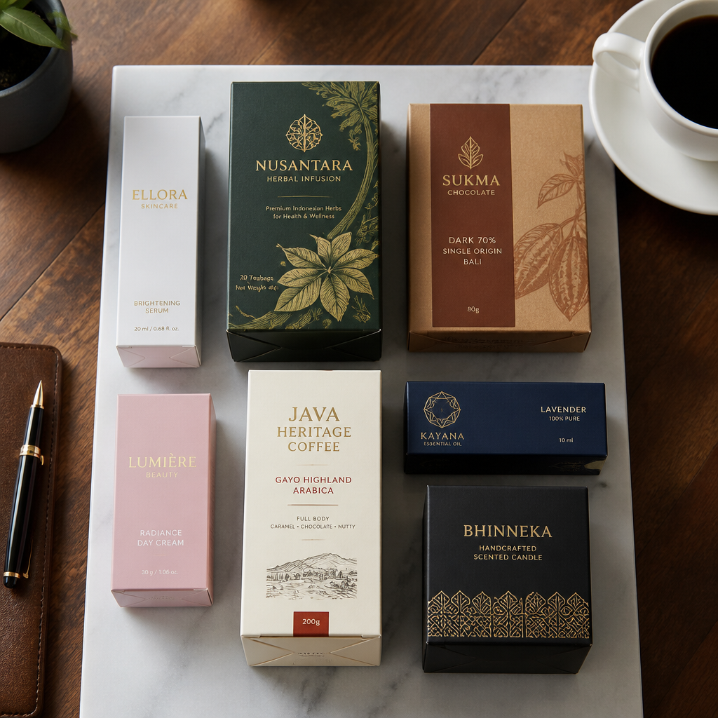 Hasil cetak packaging produk berkualitas premium oleh Jagocetak Surabaya