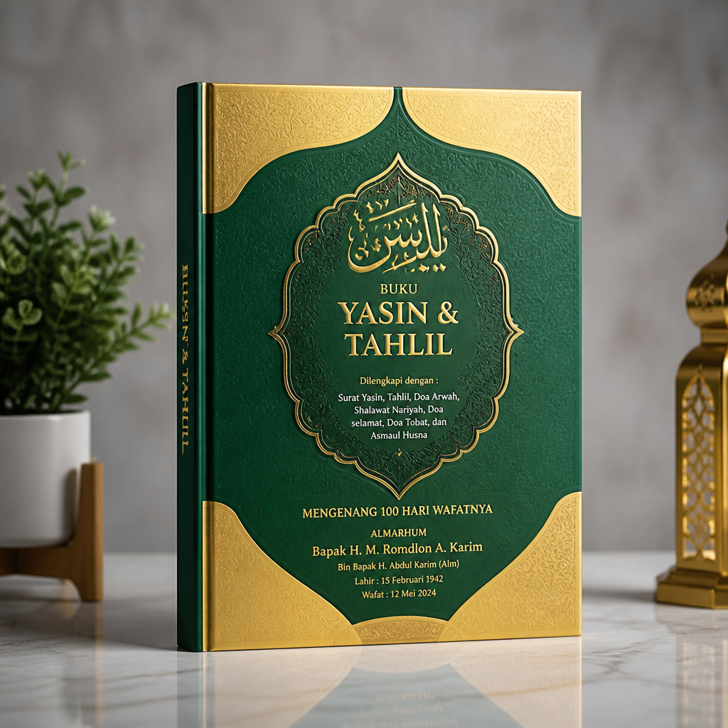 Hasil cetak buku yasin berkualitas premium oleh Jagocetak Surabaya