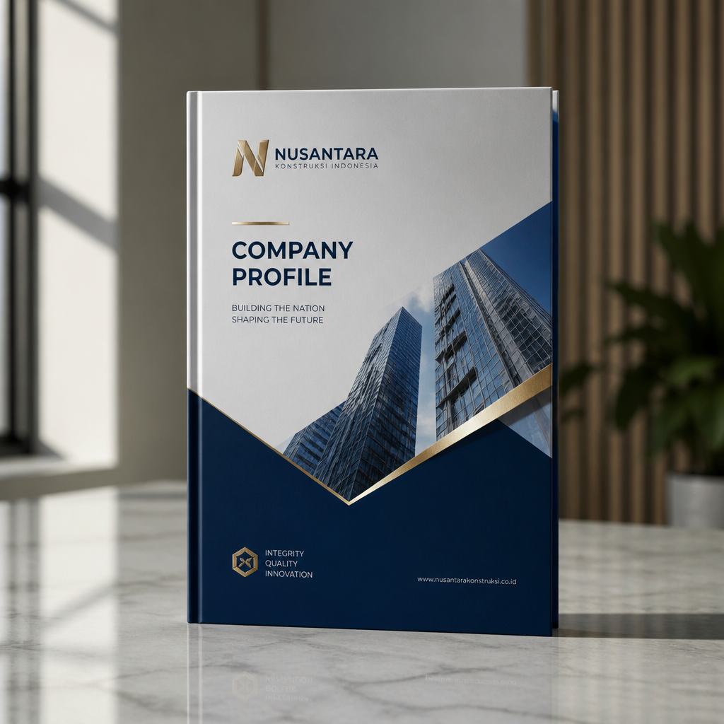 Hasil cetak company profile berkualitas premium oleh Jagocetak Surabaya