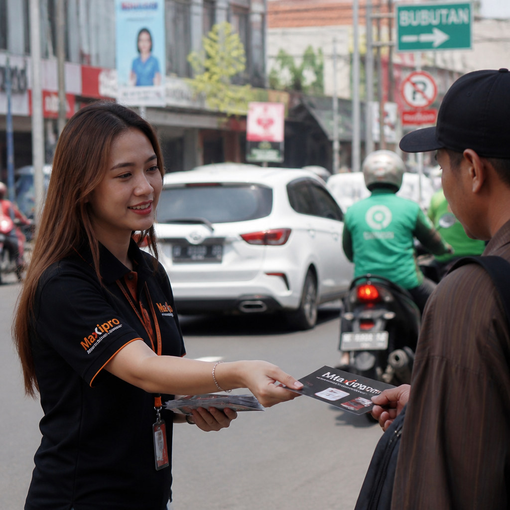 Hasil cetak flyer berkualitas premium oleh Jagocetak Surabaya