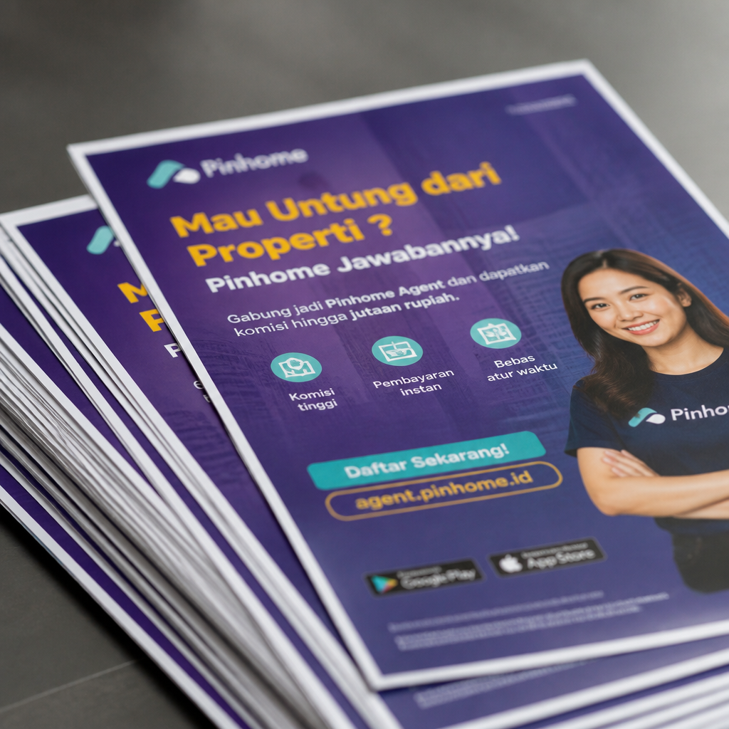 Hasil cetak flyer berkualitas premium oleh Jagocetak Surabaya