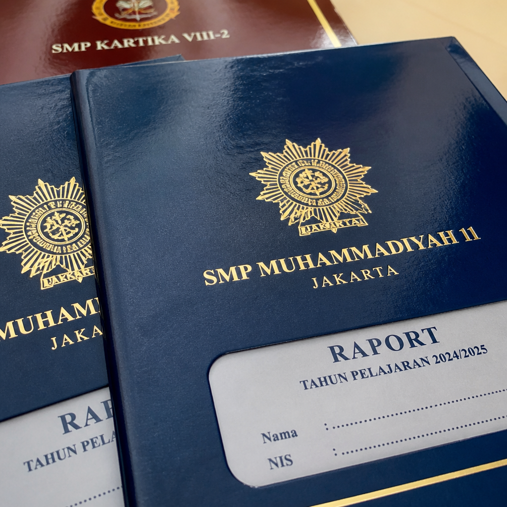 Hasil cetak map raport berkualitas premium oleh Jagocetak Surabaya