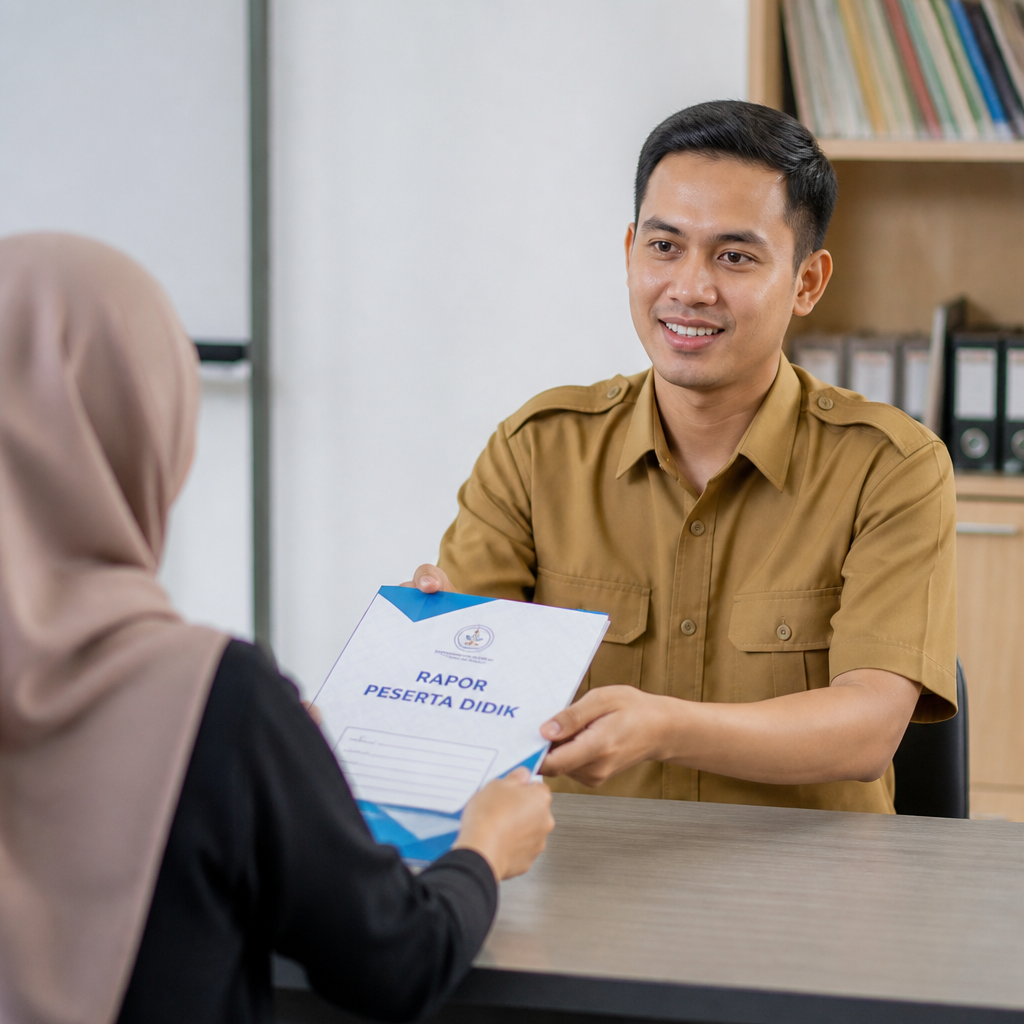 Hasil cetak map raport berkualitas premium oleh Jagocetak Surabaya