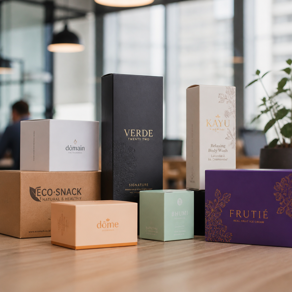Hasil cetak packaging produk berkualitas premium oleh Jagocetak Surabaya