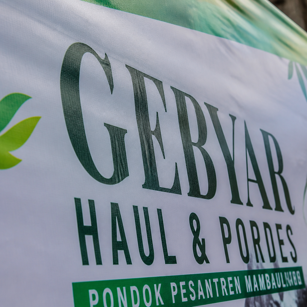 Hasil cetak spanduk berkualitas premium oleh Jagocetak Surabaya